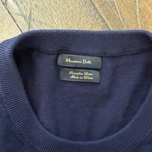 Massimo Dutti Short Sleeve Black and Cream Stripes Extea Fine Cotton Top - Picture 5 of 8